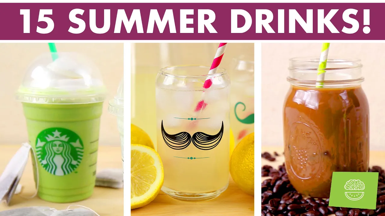 Healthy Summer Drinks Stop Motion Compilation - 15 Refreshing Drinks!