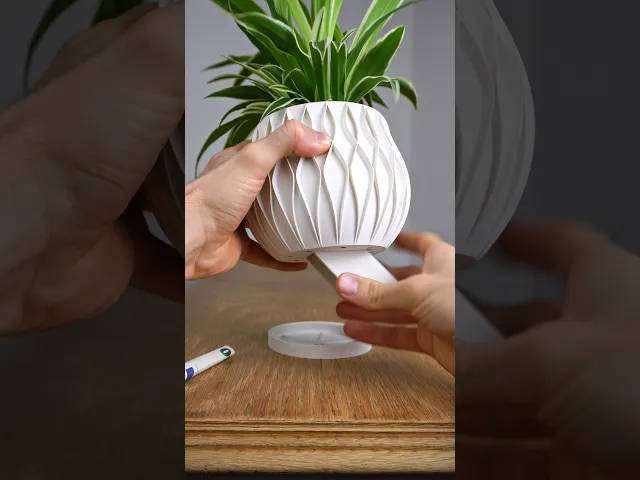 Plant Pot With Hidden Box | Planter Model "Bellaria" | Hidden Push-Lock-Push-Release Safe video thumbnail