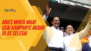 Anies Baswedan Minta Maaf Usai Kampanye Akbar di JIS