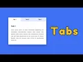 Complete Guide to Creating Tabs in HTML CSS and JavaScript