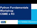 Python Lesson 1 Variables and Expressions