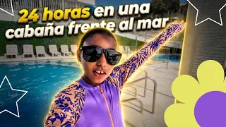 24 HORAS Reales en una CABAÑA FRENTE AL MAR 🌊 #24horas #24HorasEnLaPlaya #vlogfamiliar