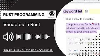 Variables in Rust - Tutorial