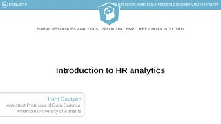 Python Tutorial Human Resources Analytics Predicting Employee Churn in Python Intro