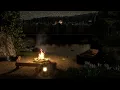 Download Lagu Campfire by the Lake - crackling fire sounds | Bonfire \u0026 Crickets \u0026 Frog sounds 8 hours