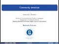 Network Science Lecture13 Community detection
