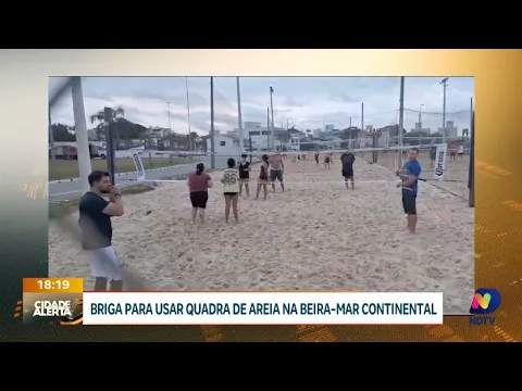 Conflito na Beira-Mar Continental: briga por quadra de areia resulta em confusão e feridos