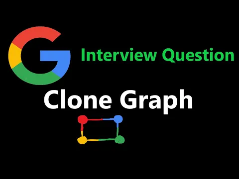 Clone Graph - Depth First Search - Leetcode 133 - YouTube thumbnail
