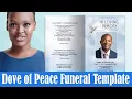 Funeral Program Template - Dove of Peace Design