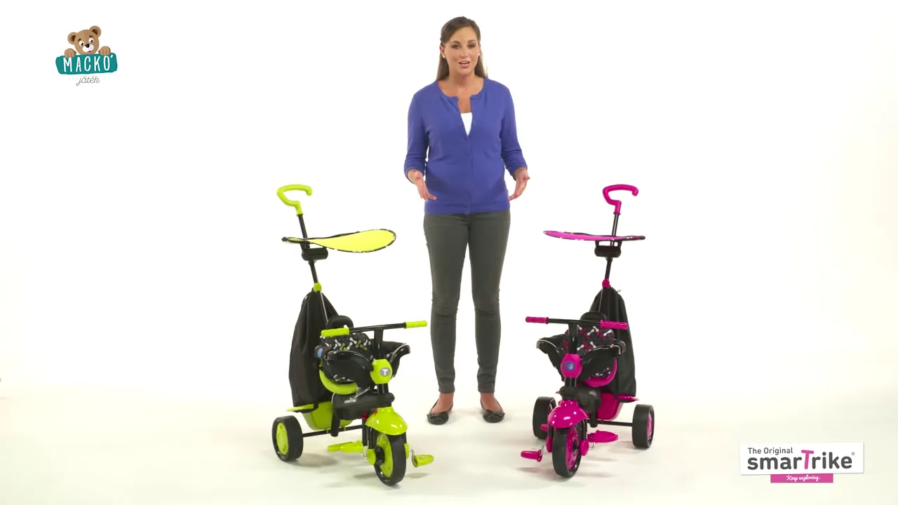 Tříkolky od 10 měsíců - Tříkolka Delight Touch Steering 3v1 smarTrike - 4