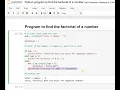Day 65 Python program to find the factorial of a number