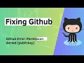 Fixing the Github Permission denied issue Github SSH Key setup