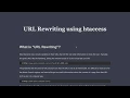 Introduction To URL Rewrite using htaccess and its configuration on Mac Part-1