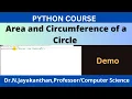 Python Program to Calculate Area and Circumference of Circle Area and Circumference Explained