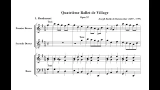 Download Boismortier, Joseph Bodin de (1689 - 1755) Quatrième Ballet de Village, Op. 52 (Paris, 1734) MP3