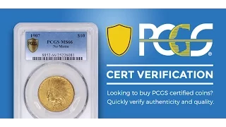 PCGS Cert Verification Mobile App Introduced