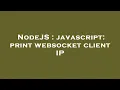 NodeJS javascript print websocket client IP