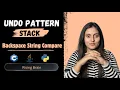 Backspace String Compare Stack Undo Operations Pattern Brute Optimized Java Python C