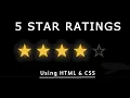 Star Rating Design Using Simple HTML CSS