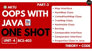 Java OOPS in One Shot Unit-4 Part-3 OOPS With Java 4th Sem BCS 403 Java Collection Framework