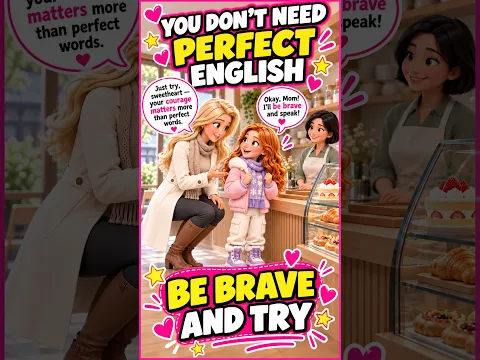 Easy English Conversation for Beginners l You Don't Need Perfect English - Be Brave and Try