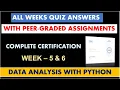 Data Analysis with Python Week - 5 6 All Quiz Answers With Peer