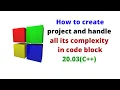 How to create project add and remove files C in code block 20 03