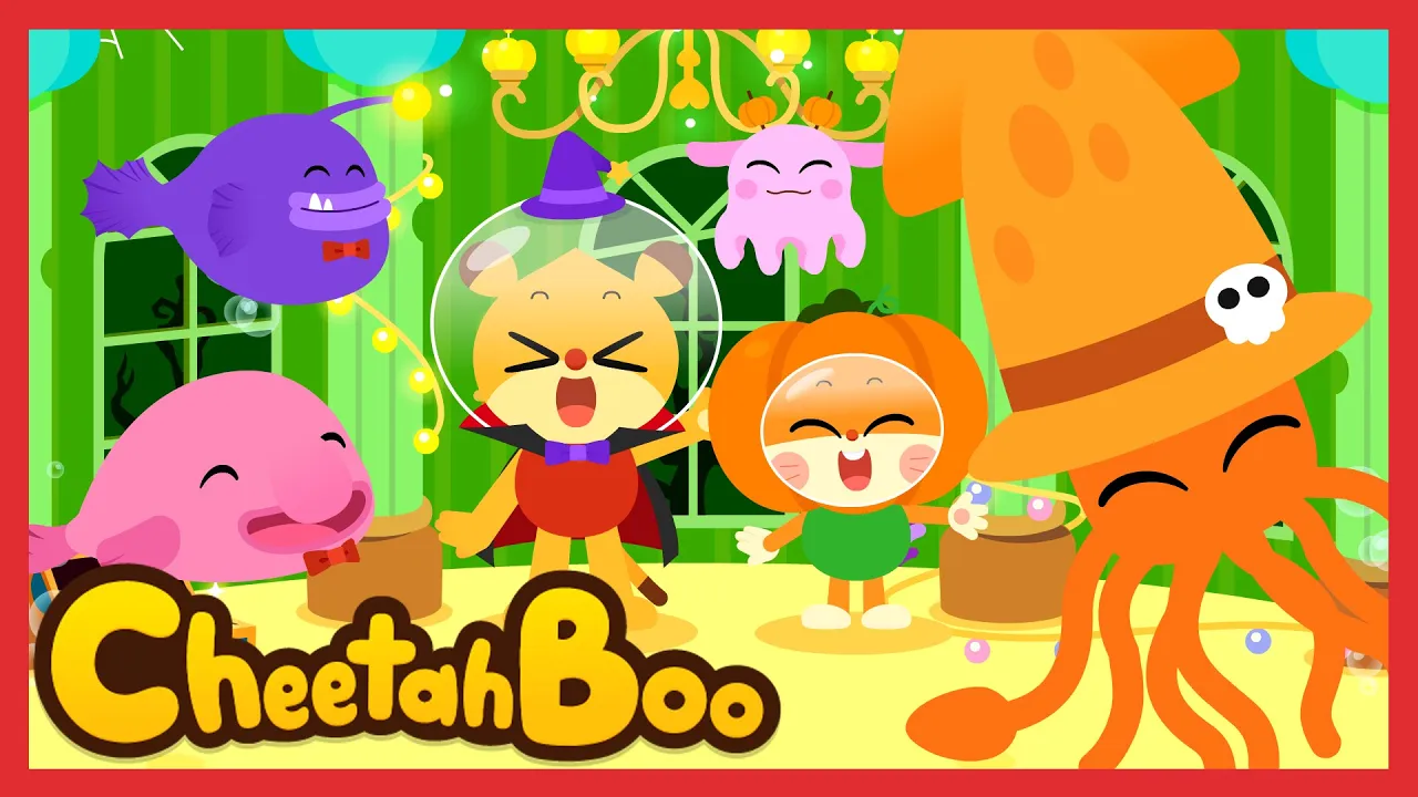 NEW SONG! 🎵🎃Sea Animals Dance Party🎃🎵 | Deep Sea animals | Rhymes | Kids song #Cheetahboo