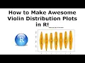 How to make violin distribution plots in RStudio with vioplot