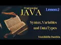 Lesson 2 Variables and DataTypes