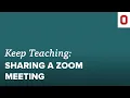 Quick Tip Sharing a Zoom Meeting