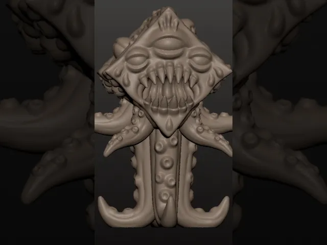 Cube Demon 32mm Dark Fantasy Tabletop Miniature video thumbnail