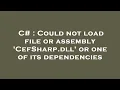 C Could not load file or assembly CefSharp dll or one of its dependencies