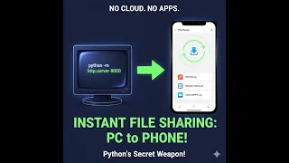 How to Share Files Instantly with Python No Apps Needed File Transfer Tutorial