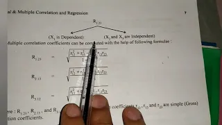 partial and multiple correlation mcom