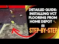 How To Install Commercial Vinyl Tile VCT Flooring From Home Depot Step by Step