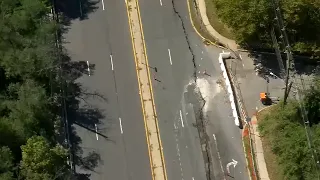 Quarter mile crack closes road in Woodbridge NJ