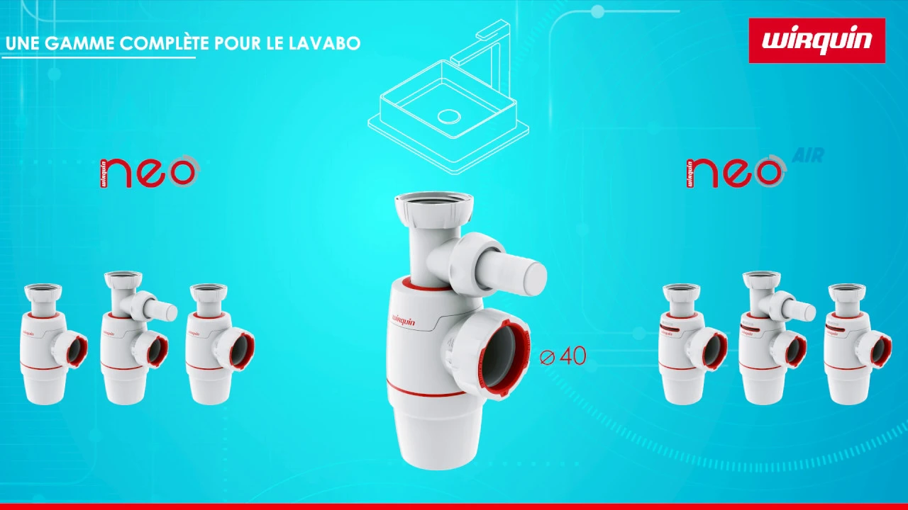 La nouvelle génération de siphons d’évier et de lavabo : WIRQUIN NEO