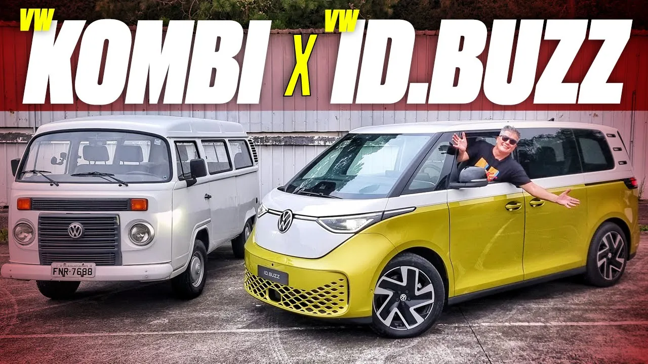 VW ID.Buzz 2023 - ACELEREI A KOMBI ELÉTRICA JUNTO COM A CLÁSSICA! O QUE MUDOU? O QUE FICOU IGUAL?