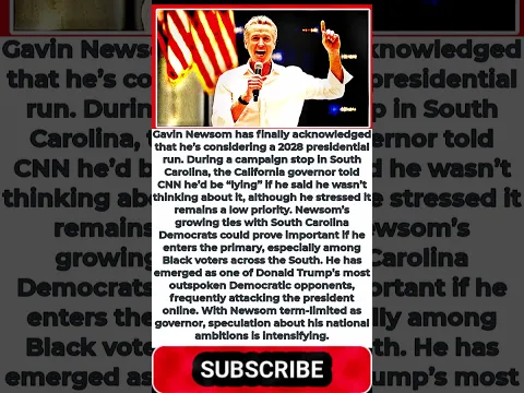 Gavin Newsom FINALLY Admits He’s Considering a 2028 Presidential Run!