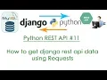 Python REST API How to get django rest api data using Requests