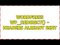 Wordpress wp - redirect