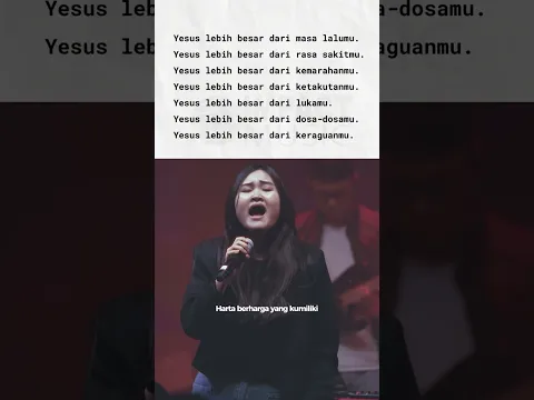 Tuhan Yesus lebih besar dari segala yang ada di hidupMu..