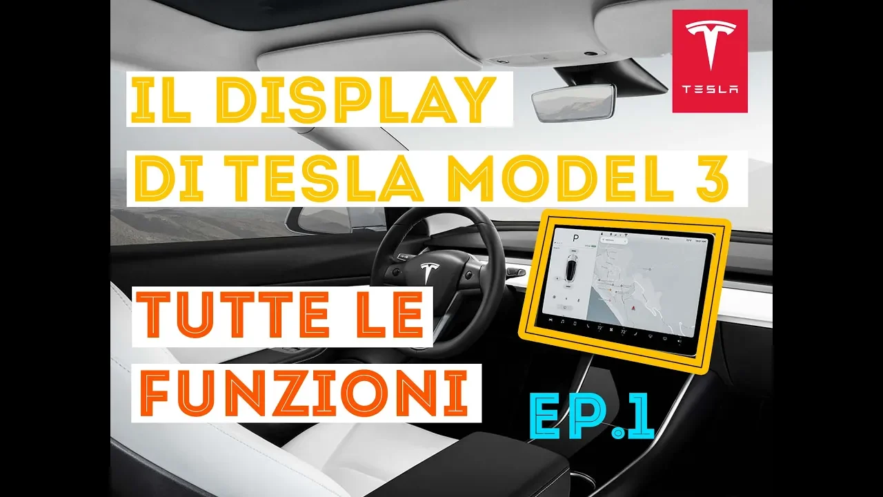 Tesla Model 3, come funziona il display centrale tra navigazione e profili