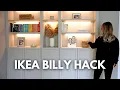 IKEA Billy Bookcase Hack DIY Built-In Shelves