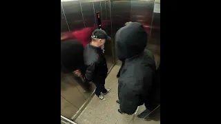 Man Harasses Woman In An Elevator 