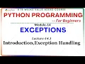 WEEK-10 MODULE 14-EXCEPTIONS
