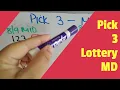 Pick 3 Lottery Maryland - For entertainment purposes only