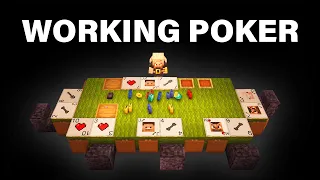 Working Poker in Minecraft Tutorial Easy and Blackjack
