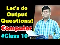 Important Output Questions in Java Computer Class 10